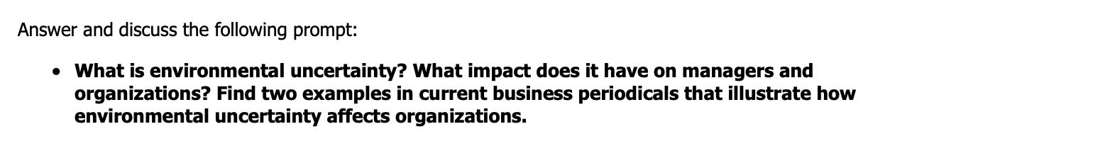 Answer and discuss the following prompt: What is