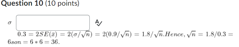 Question 10 (10 points)