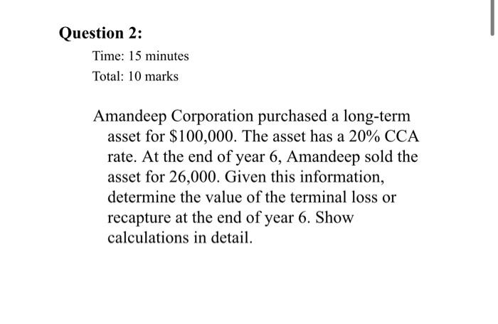 Managerial Finance Question 2: Time: 15 minutes