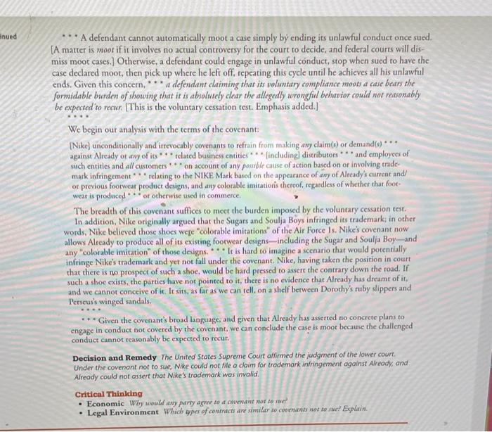 summary pls Case 13.3 Already, LLC v. Nike, Inc.