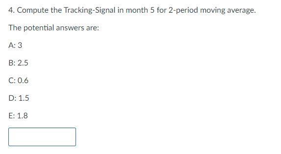 Given the following data, Month Data 1 55 2 60 3