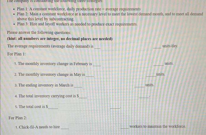 Chick-fil-A is preparing its aggregate plan for