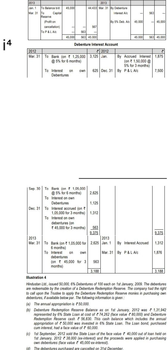 14 2013 2013 Jan. 1 To Balance b/d 45,000 44.433