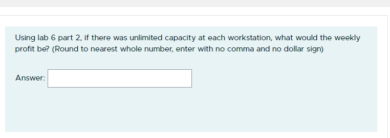 Workstation Processing Time Requirements, Per