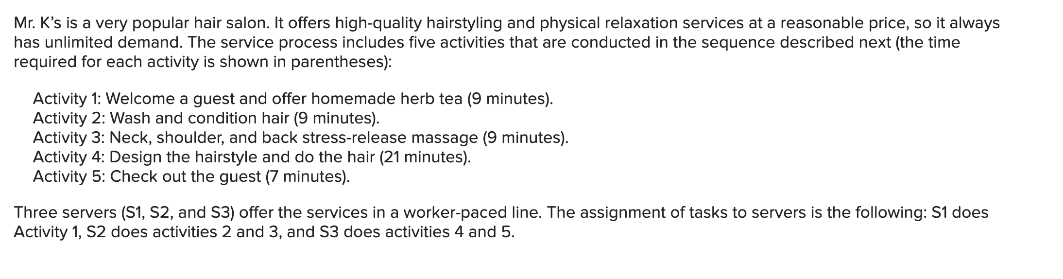 Mr. Ks is a very popular hair salon. It offers