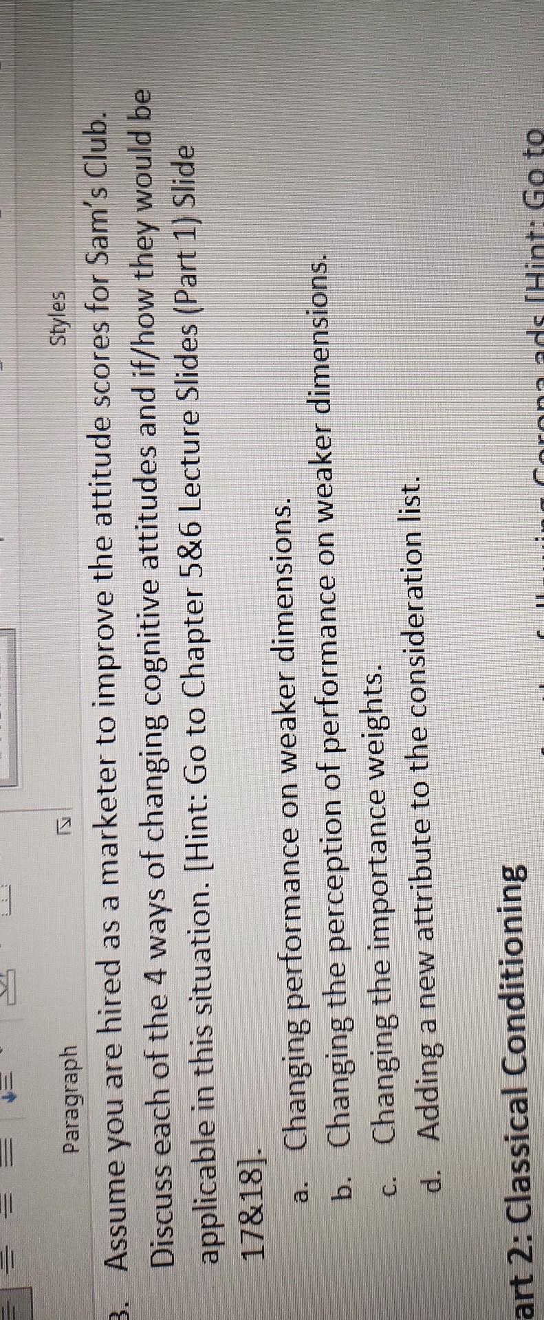 Marketing consumer behavior. Need help with