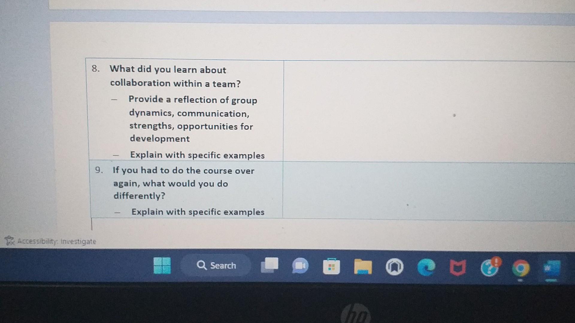 Review your Professional and Classroom Behaviours