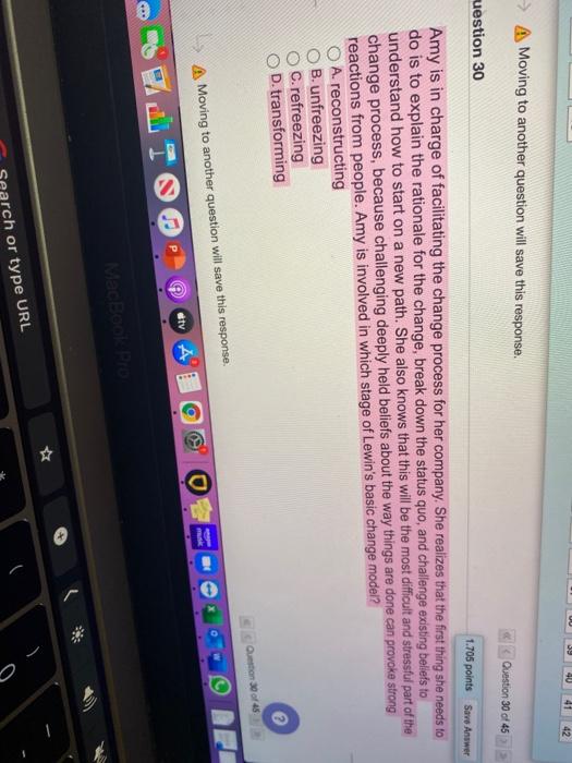 41 42 A Moving to another question will save this