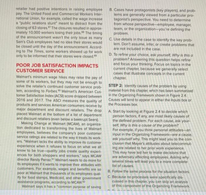 PROBLEM-SOLVING APPLICATION CASE Walmart's Values