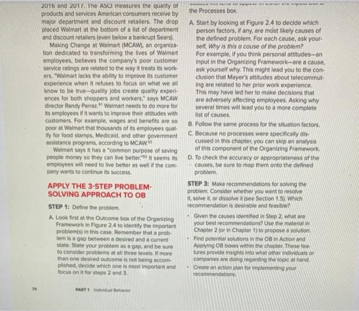 PROBLEM-SOLVING APPLICATION CASE Walmart's Values