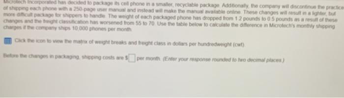 Microtech Incorporated has decided to package its