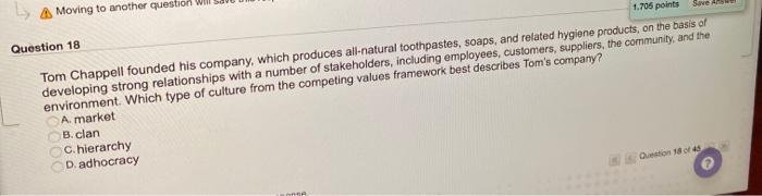 A Moving to another question will save this