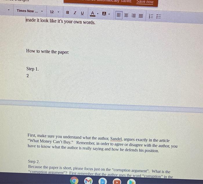 The paper will be based on the reading (from Week