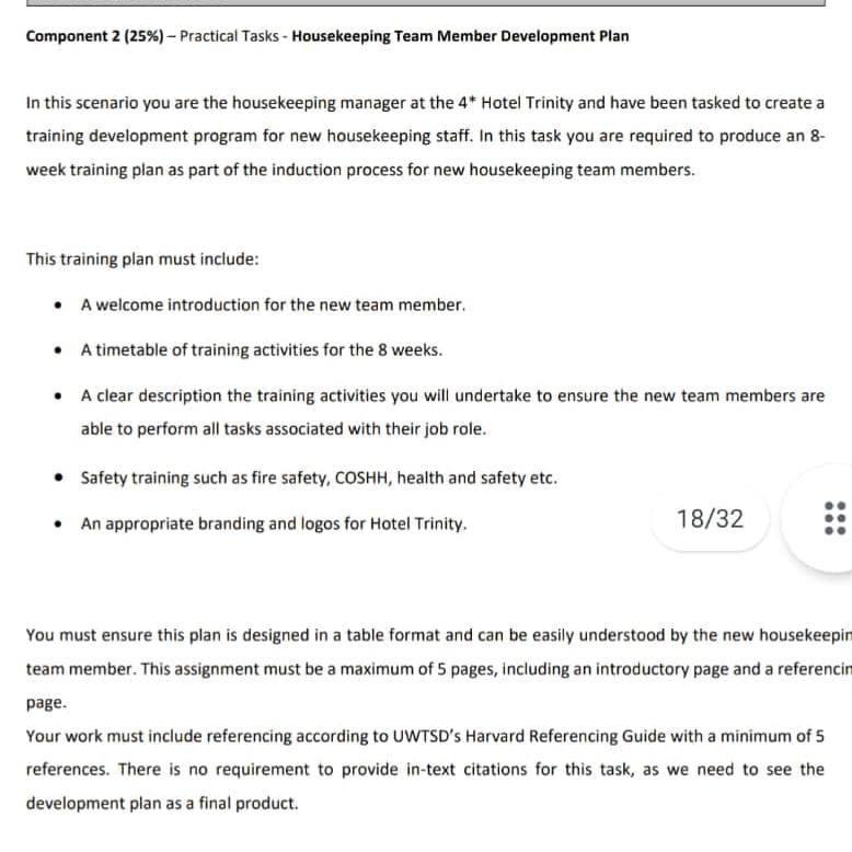 Component 2 (25\%) - Practical Tasks -