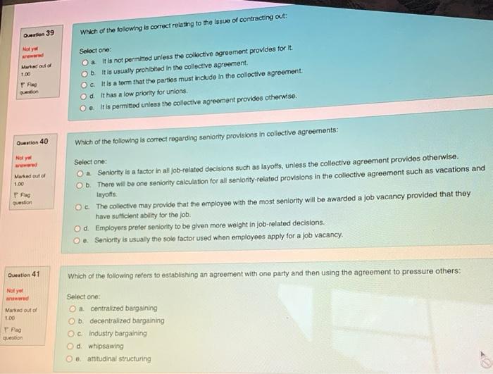 On 39 Which of the following is correct relating