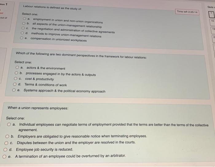 Rion 1 Labour relations is defined as the study