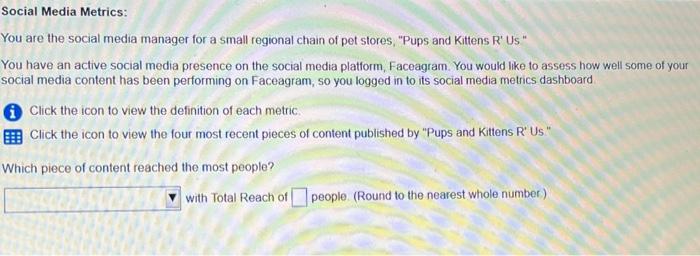 You are the social media manager for a small