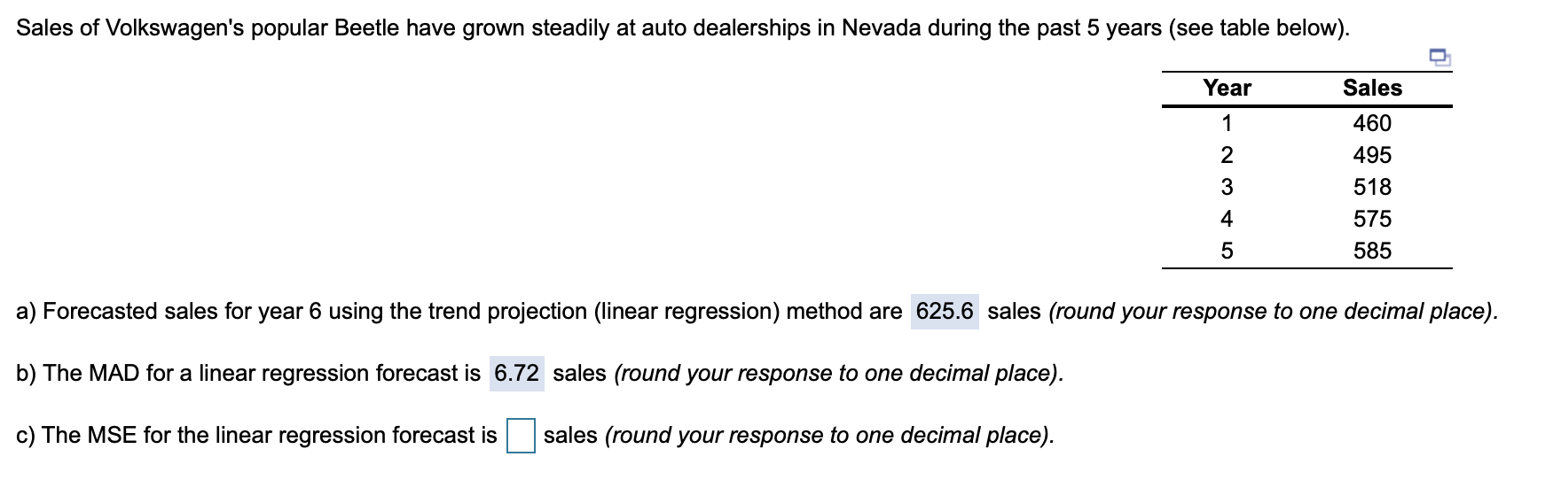 Sales of Volkswagen's popular Beetle have grown