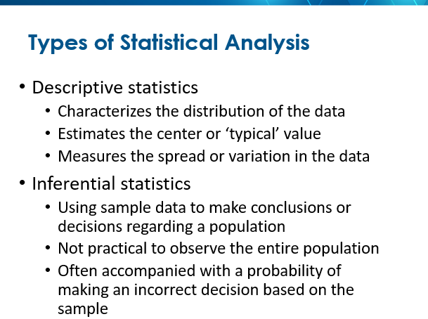 please provide one example of "descriptive"