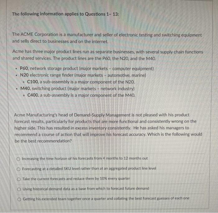 please answer by number and MC answer. Question 1