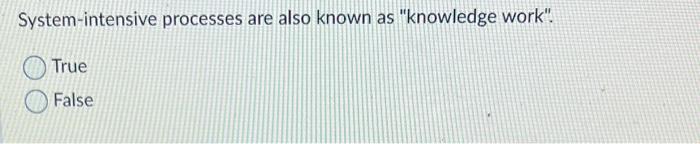 System-intensive processes are also known as