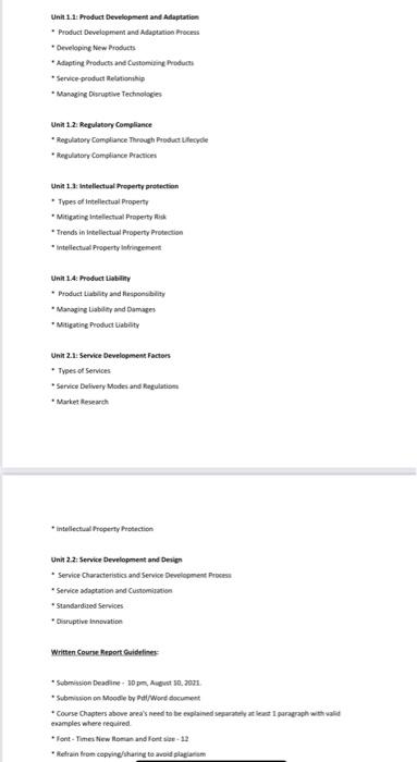 Unit 1.1: Product Development and Adaptation