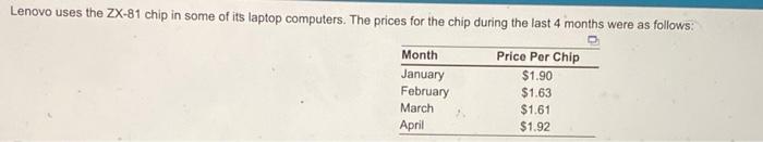 a) Using a 2-month moving average calculate the