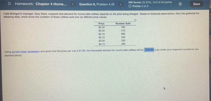 > = Homework: Chapter 4 Home... Question 9.