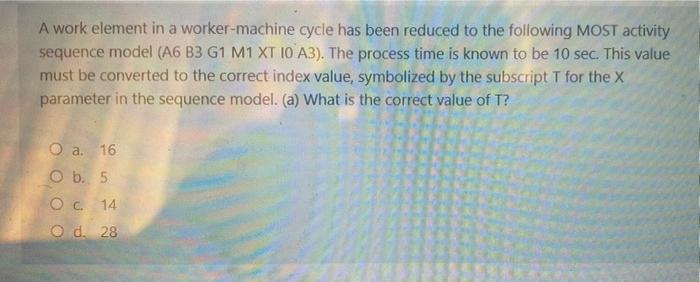 A work element in a worker-machine cycle has been