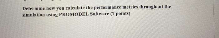 Determine how you calculate the performance