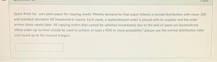 ps Quick Print Inc. uses plain paper for copying