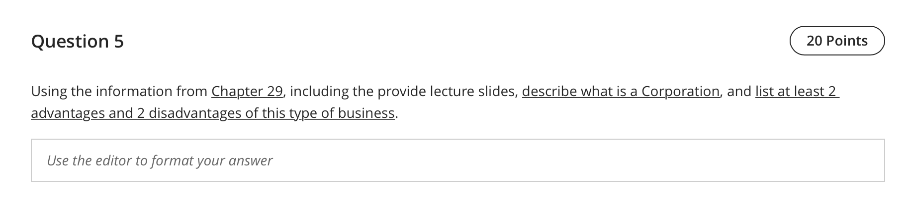 Using the information from Chapter 29 , including