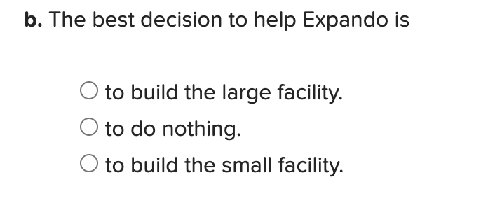 Expando, Inc., is considering the possibility of