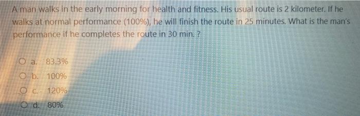 A man walks in the early morning for health and