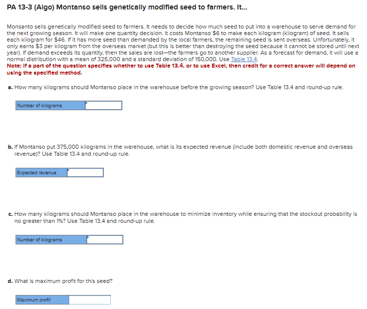 PA 133 (Algo) Montanso sells genetlcally modifled
