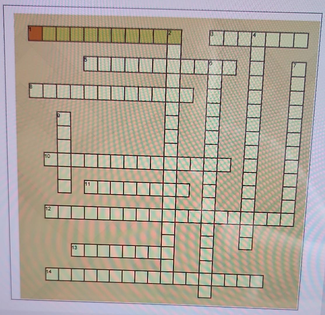 complete the puzzle Across 1 short descriptions