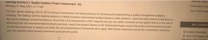 easy and urgent please read the readings of the