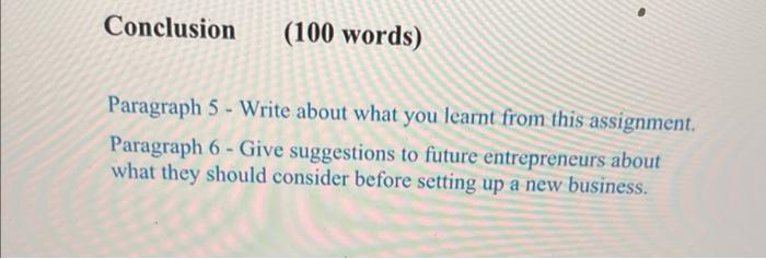 do it please Paragraph 5 - Write about what you