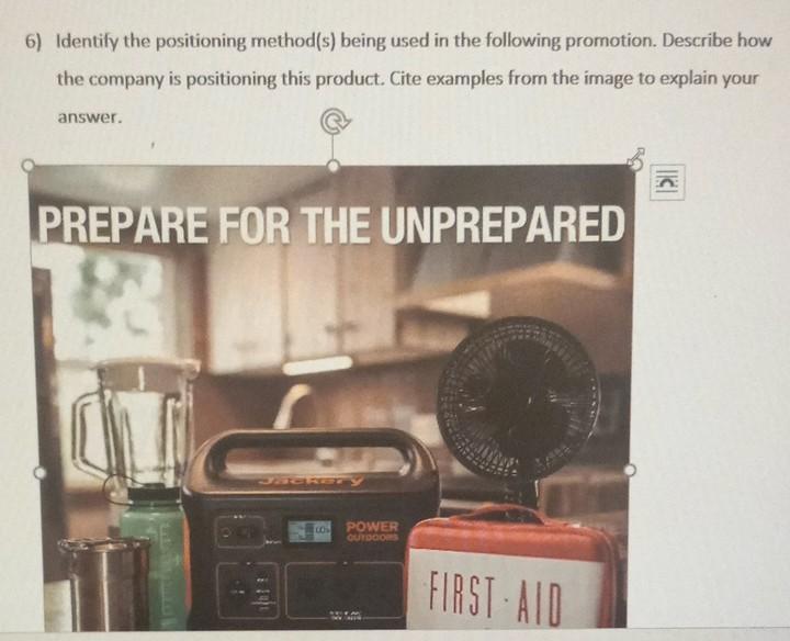 6) Identify the positioning method(s) being used