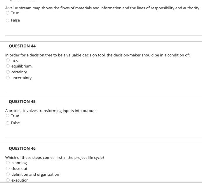Please answer all four. A value stream map shows
