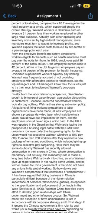 Assignment 1 Case study of Strategic Human