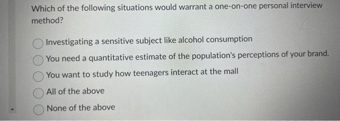 #14 Which of the following situations would