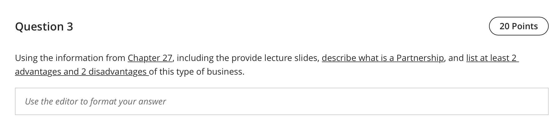 Using the information from Chapter 27 , including