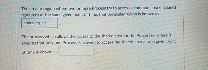 operating system test The area or region where