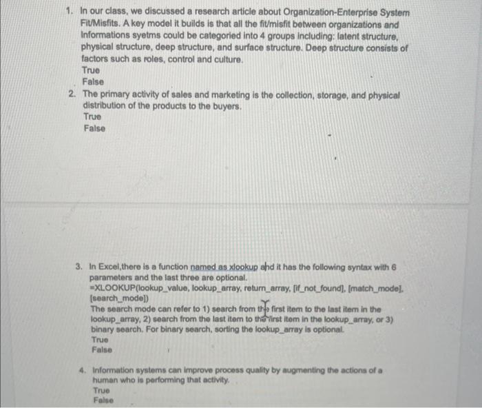 Please answer ALL questions 1. In our class, we