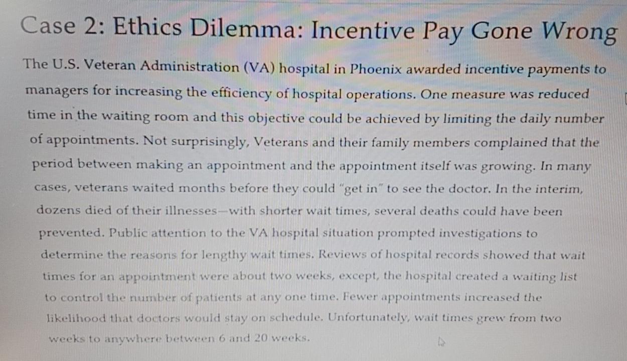 What is the problem with this case? Case 2: