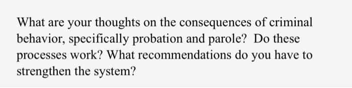 What are your thoughts on the consequences of