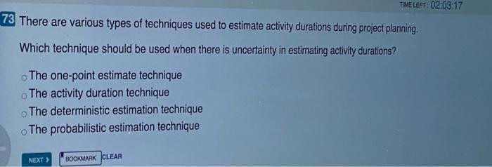 THE LEFT: 02:03:17 73 There are various types of