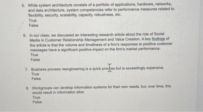 PLEASE ANSWER ALL QUESTIONS 5. While system