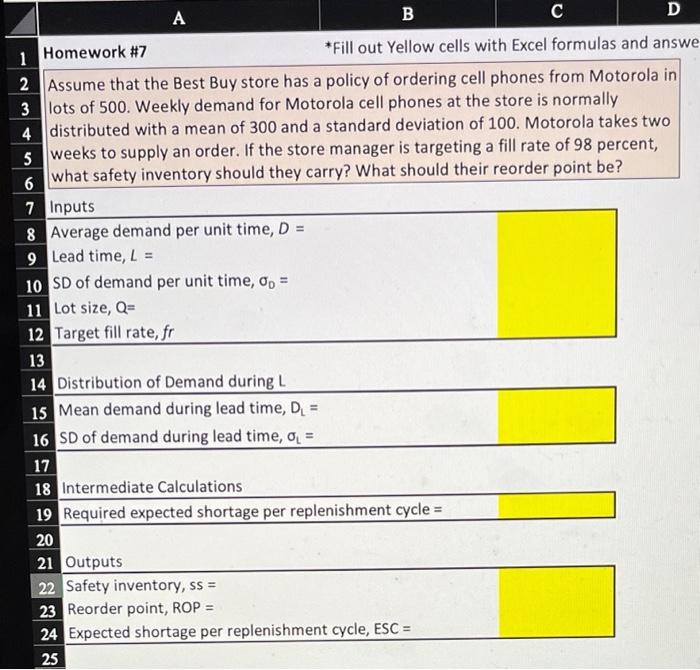 please solve with excel and show fucntions!!! I